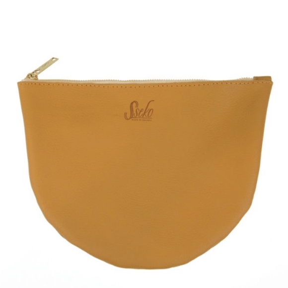 Sseko Handbags - Sseko Large Moon Clutch in Ochre